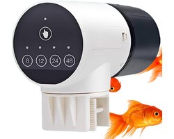 Automatische Visvoeder - Voerautomaat Aquarium - Zorgeloos Vissen Voeren - Precisie Portiecontrole - 200ml Capaciteit - Zwart