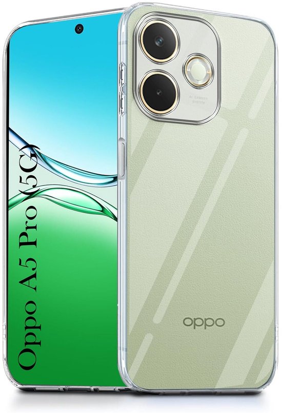 Transparant Dun TPU Hoesje Geschikt voor Oppo A5 Pro | Back Cover | Lichtgewicht | Ultra Dun | Flexibel | Zacht | Doorzichtig