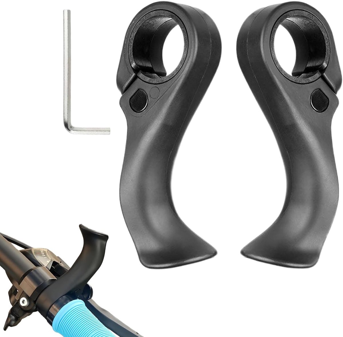 Stuurverlenging Fiets - Grip Adapter - Comfortabel Fietsen - Ergonomische Handplaatsing - 22.2 mm - Zwart