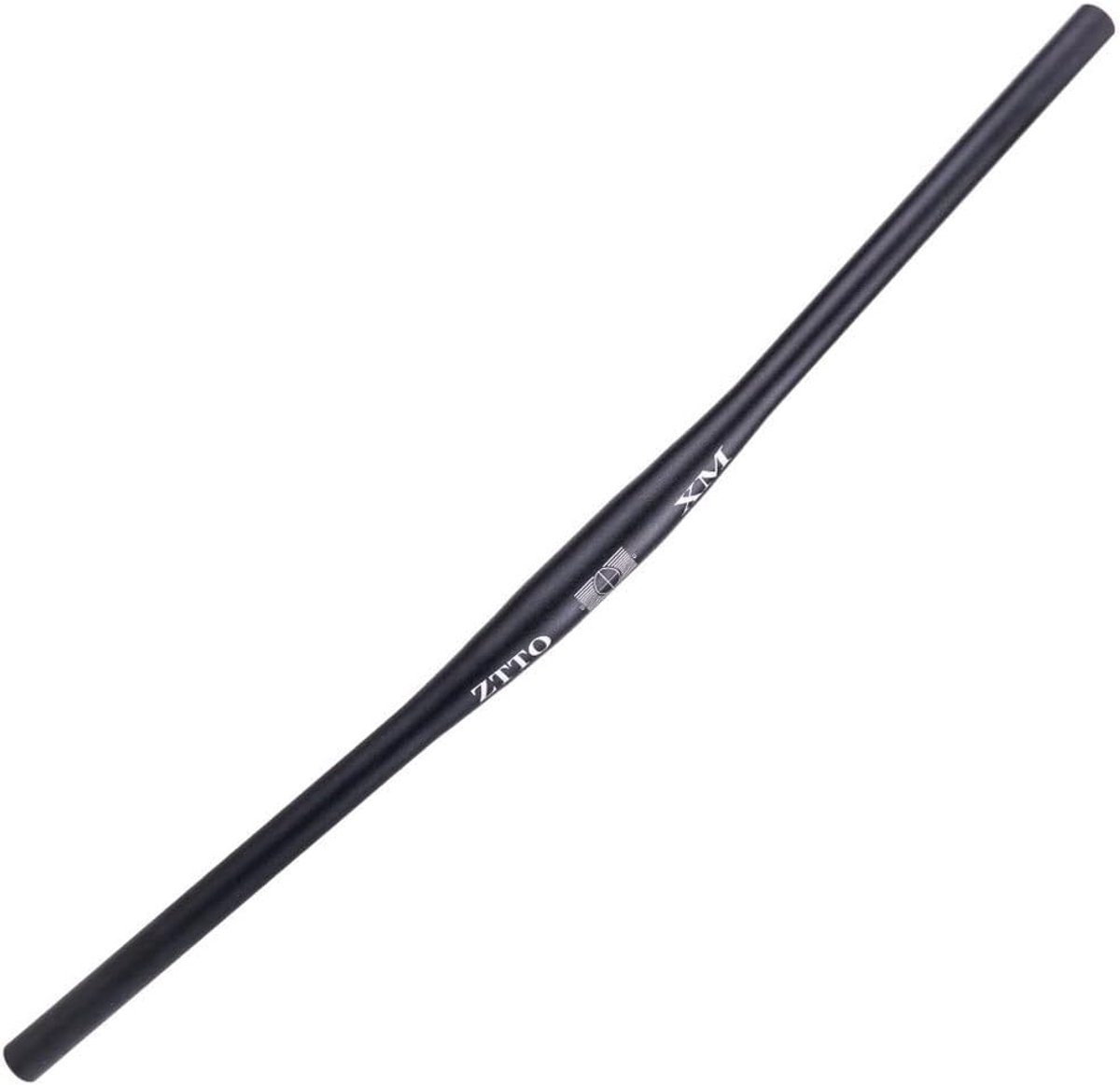MTB Fietsstuur - Fietsstuur Aluminium - Mountainbiken - Ergonomische Structuur - 318 x 720 mm - Zwart