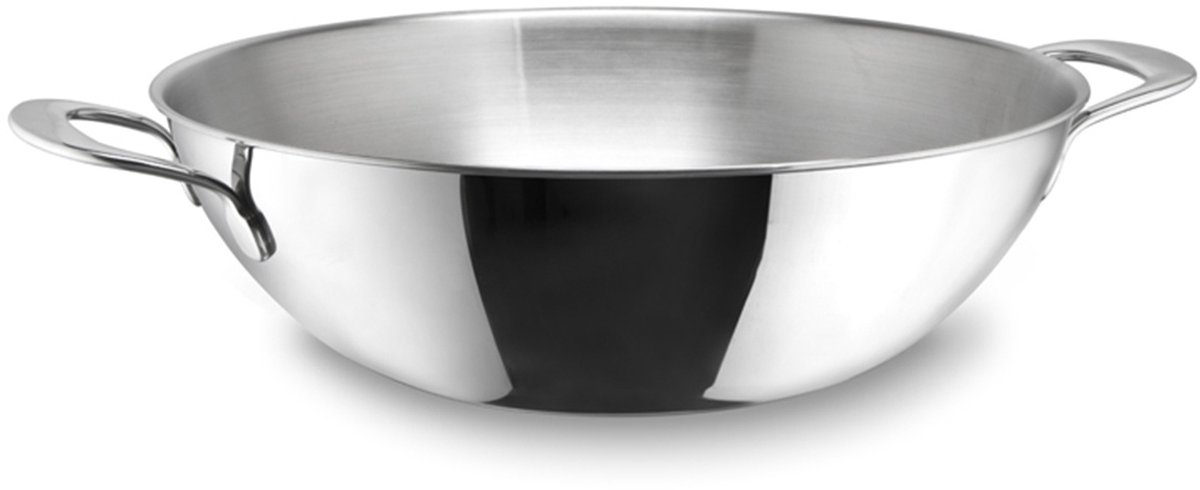 Habonne Avance Wok - 24 cm - Triply RVS - met glasdeksel