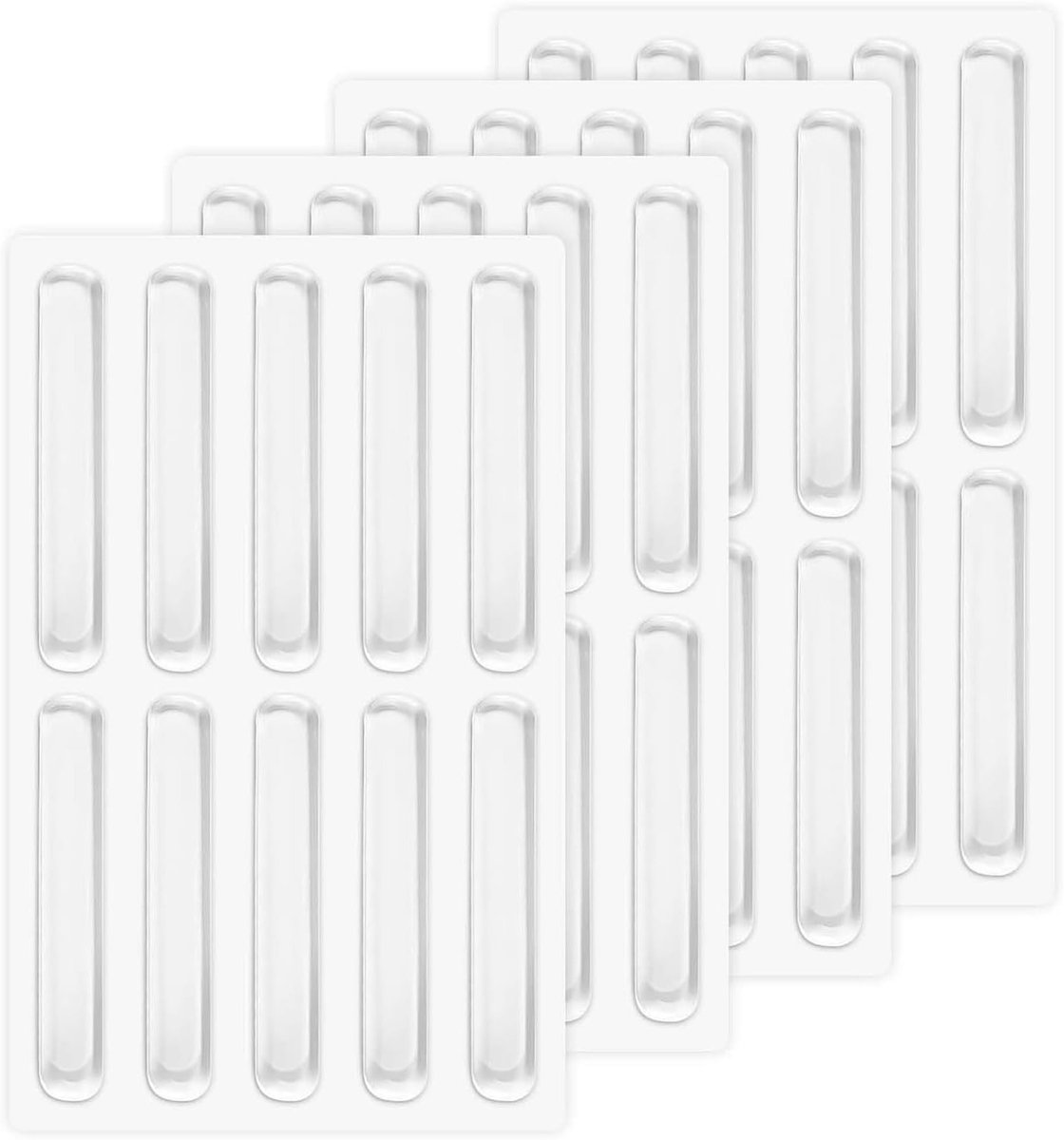 40 Stuks Siliconen Meubelbeschermers, Transparante Bumper Strips, Dempers voor Kastdeuren en Meubels, Ideaal voor Bescherming en Geluidsreductie