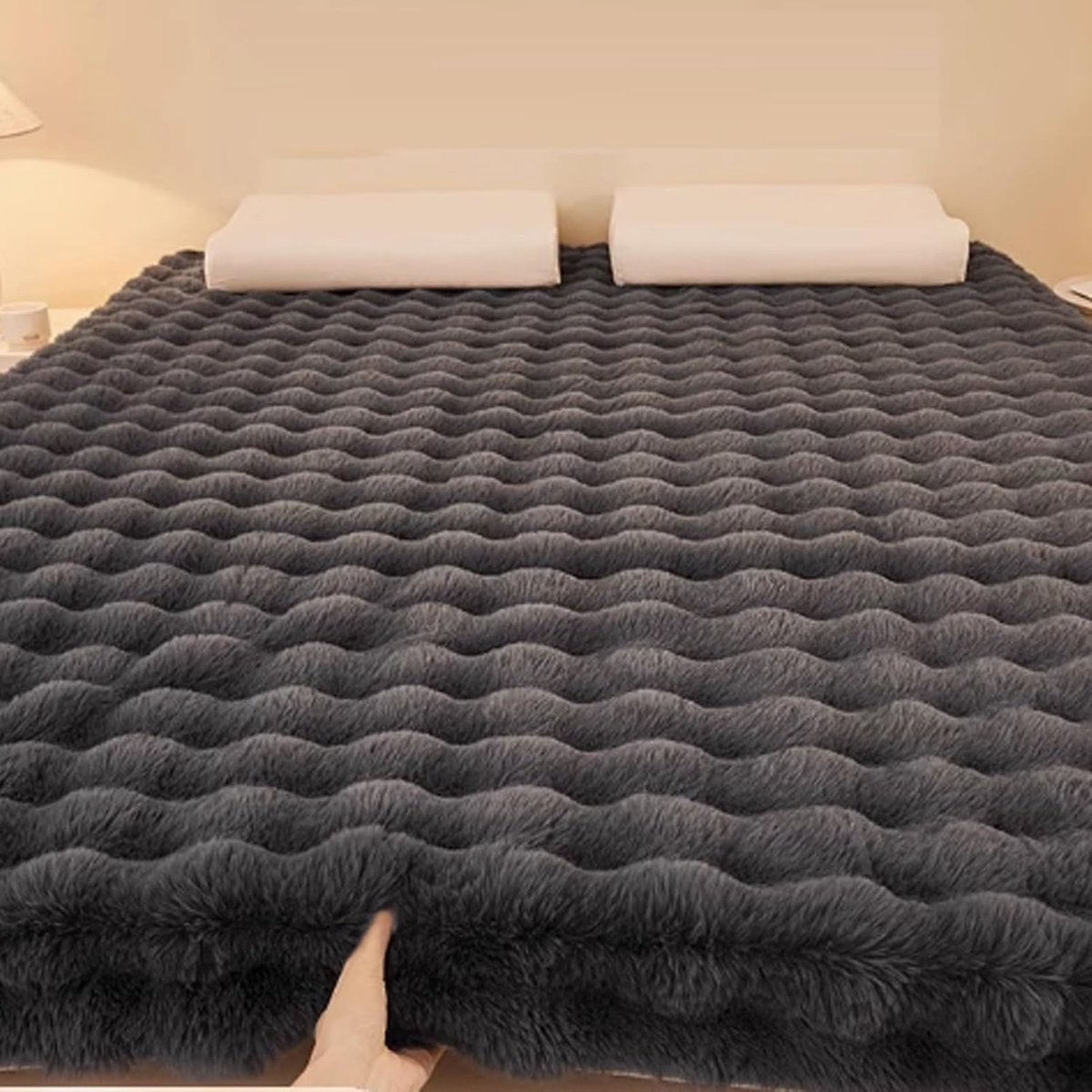 Oprolbare Matras - Vloerfuton Logeerbed - Comfortabel Slapen - Extra Dik en Pluizig - Niet gespecificeerd - Zwart