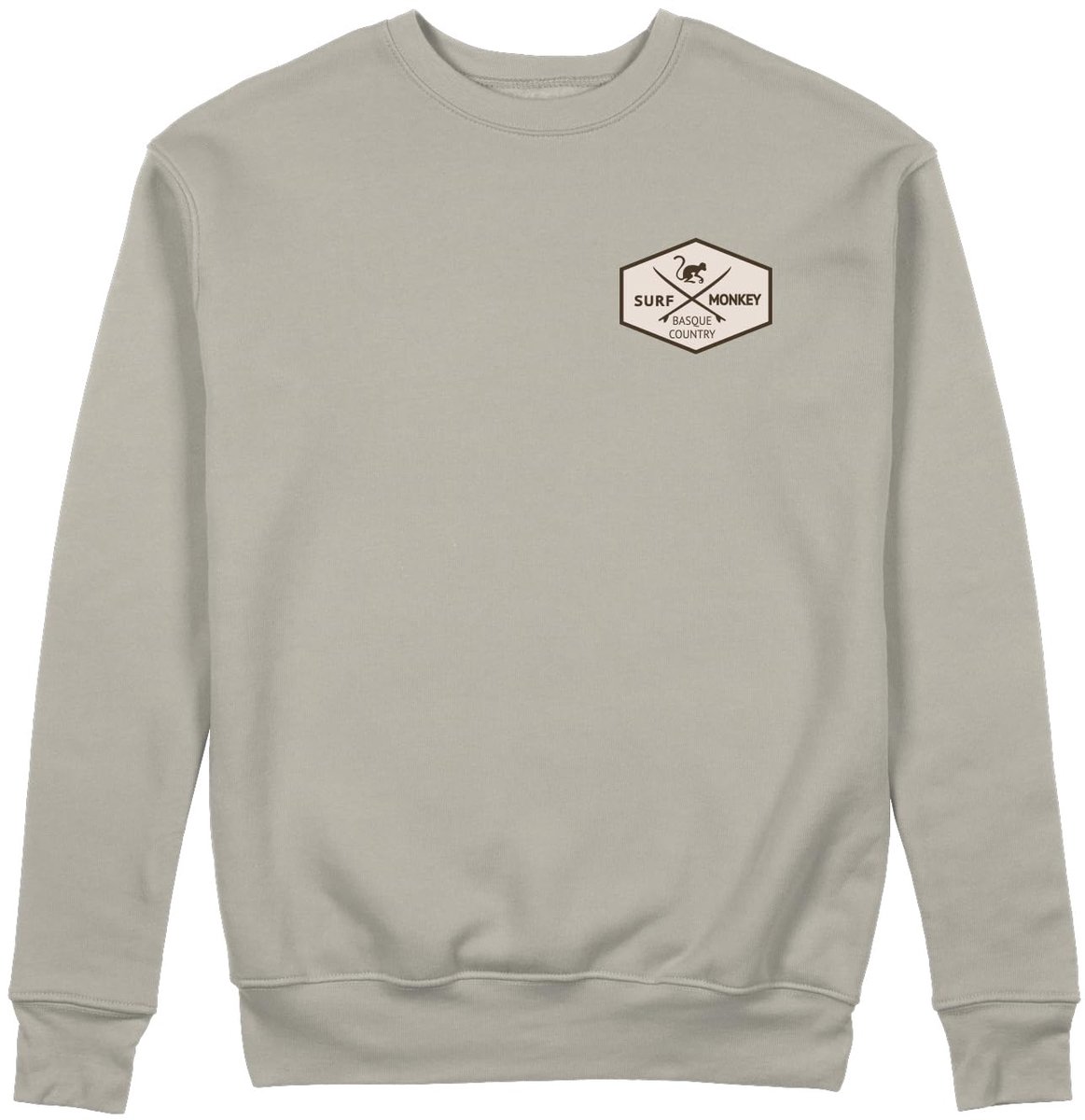 Sweatshirt met patches - Ronde hals / Volwassenen (Beige - M)