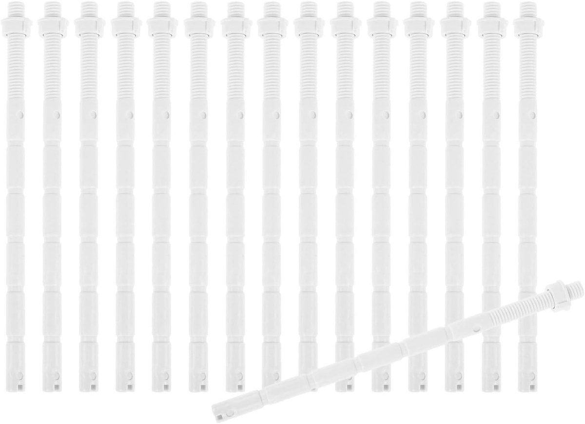 Toilet Spoelknop Stangen - Vervangingsonderdelen Toilet - Toilet Reparatie - Verlengde Installatie - 15.2 cm - Wit