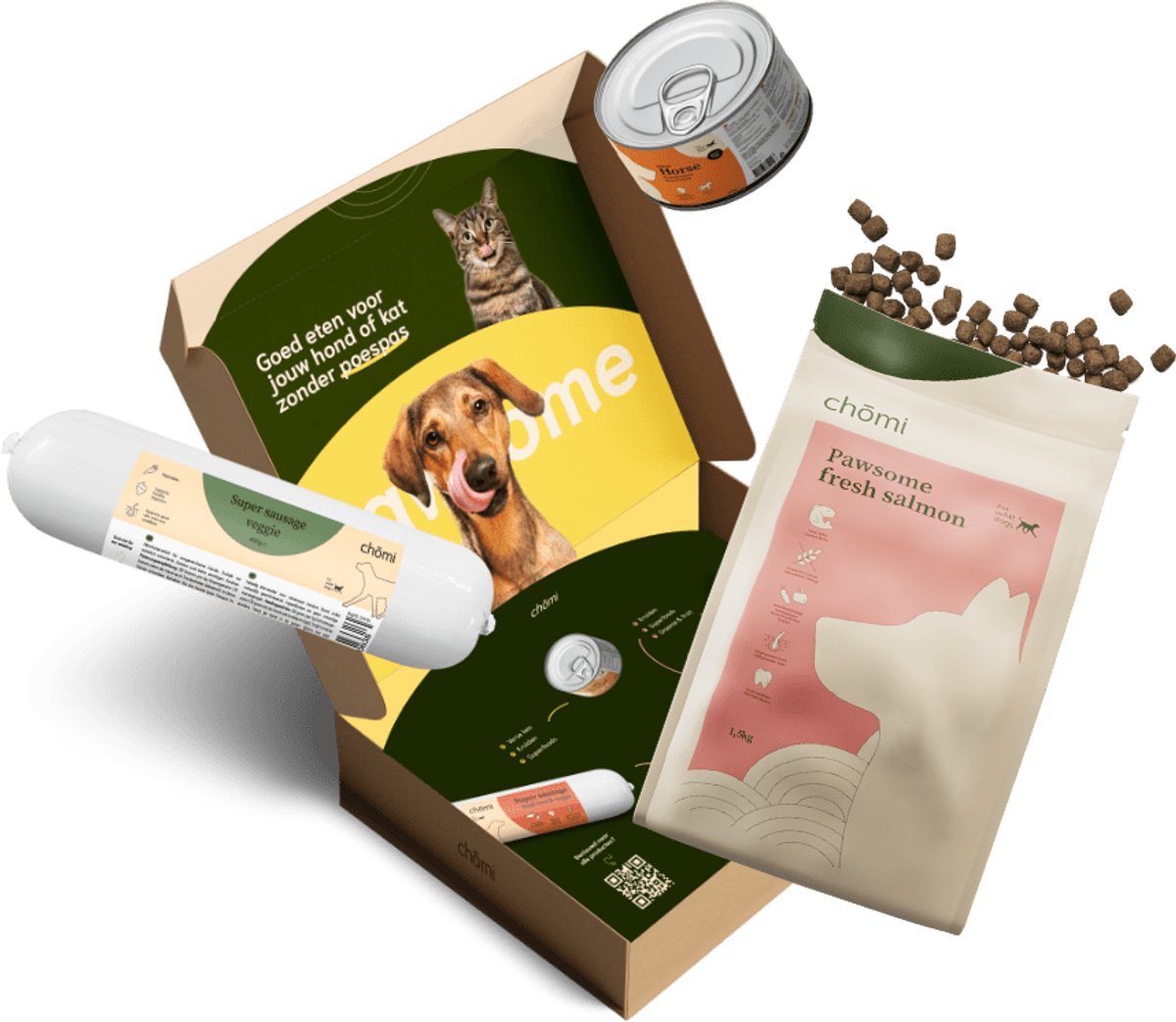 Chōmi Chomi Pets - Hypoallergeen Box - Paardenvlees - Hondenbrokken verse lam