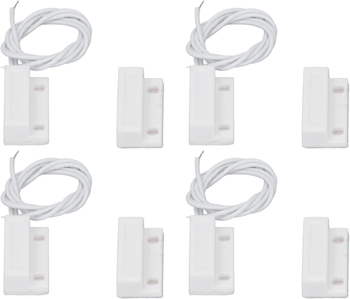 Magnetische Deursensor - Alarm Schakelaar - Beveiliging Ramen - Normaal Gesloten Type - 10 Sets - Wit