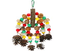Vogel Kooiblokken - Papegaai Kauwspeelgoed - Snavel Trainen - Veelkleurige Houten Blokken - 23L x 20B x 5H cm - Meerkleurig