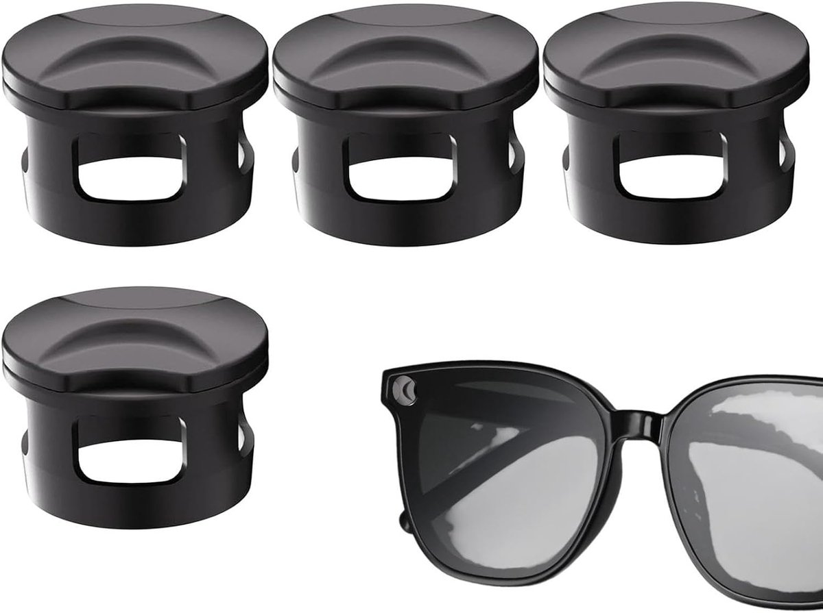 Slimme brillenkap - Lensschild privacy - Directe privacy - Schuifbaar ontwerp - 0.7 cm diameter - Zwart