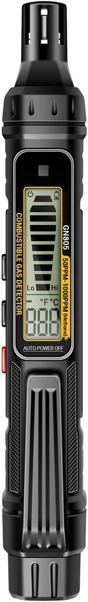 Lekdetector Gas - Lucht Sensor - Veiligheid Thuis - Akoestisch Alarm - 40x40x40 mm - Zwart