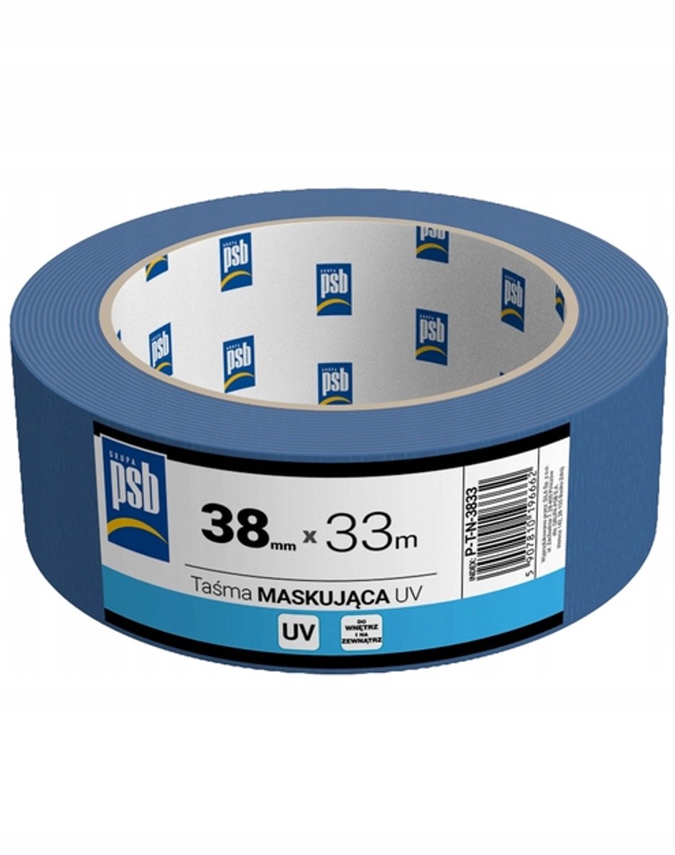 SILA - Blauwe UV-Maskeringstape - 38mm x 33m - Weersbestendig