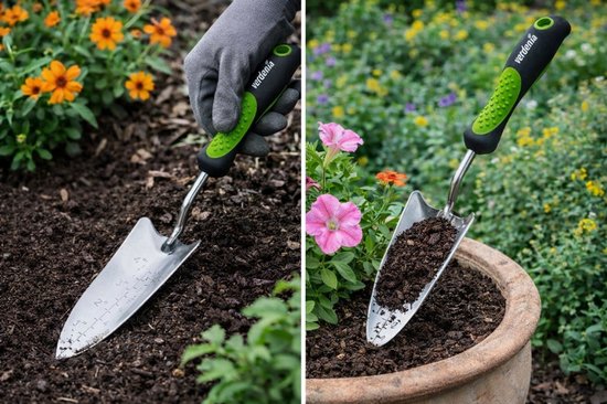 Galicja Serie - Roestvrijstalen Tuinschepje - 31cm - Met Maatlat - Rubberen Handvat — afbeelding 2