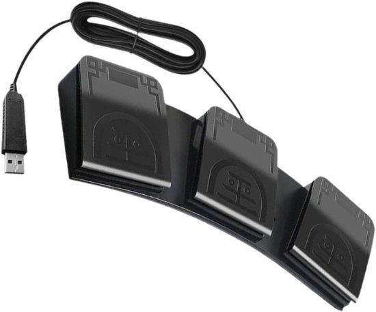 USB Voetschakelaar - Voetpedaal Controller - Computer Bediening - Programmeerbare Knoppen - 34x11.5x4.3 cm - Blauw — afbeelding 3