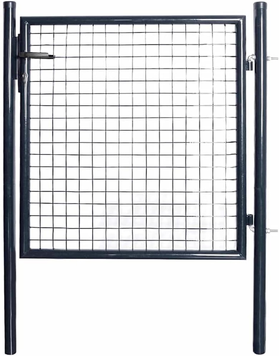 Tuinpoort Gaas - Tuindeur Staal - Toegang Creëren - Verzinkt Gepoedercoat - 100 x 150 cm -