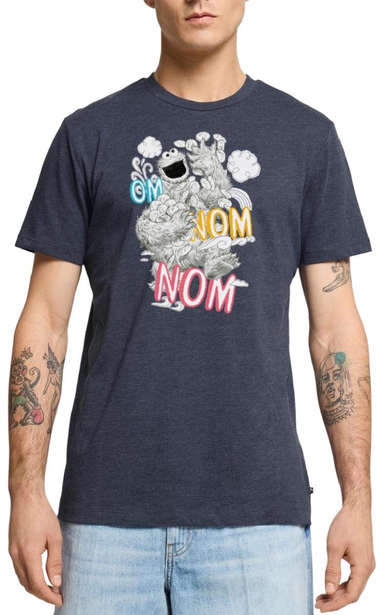 Sesamstraat Koekiemonster Om Nom Cookies Premium T Shirt Heren