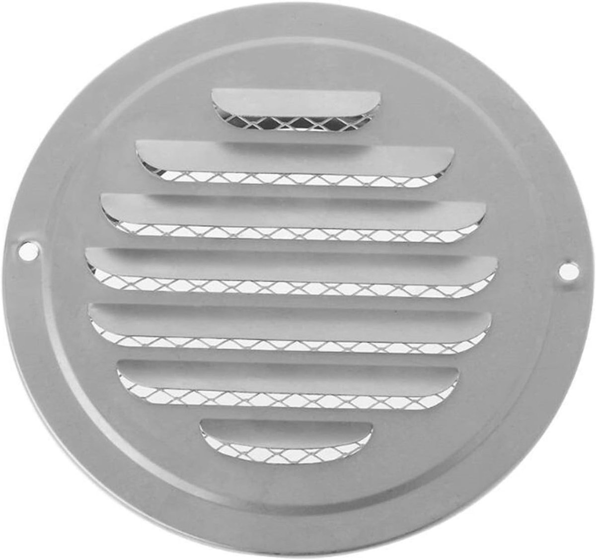 Ontluchtingsrooster RVS - Ventilatierooster Muur - Ventilatie Buitenmuur - Roestvrij Stalen Net - 200mm Diameter - Zilver