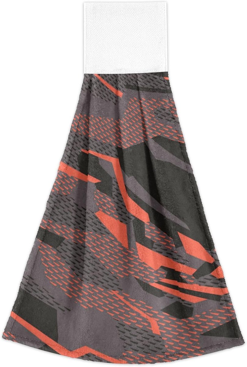Badkamer handdoeken - Vaatdoeken lussen - Snel drogen - Abstract geometrisch - 2 Pack - Wi