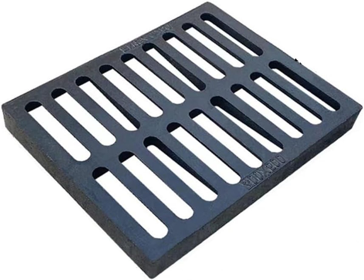 Afvoerrooster Gietijzer - Kanaalrooster Afvoer - Waterafvoer Garages - Heavy Duty Constructie - 508 cm - Zwart
