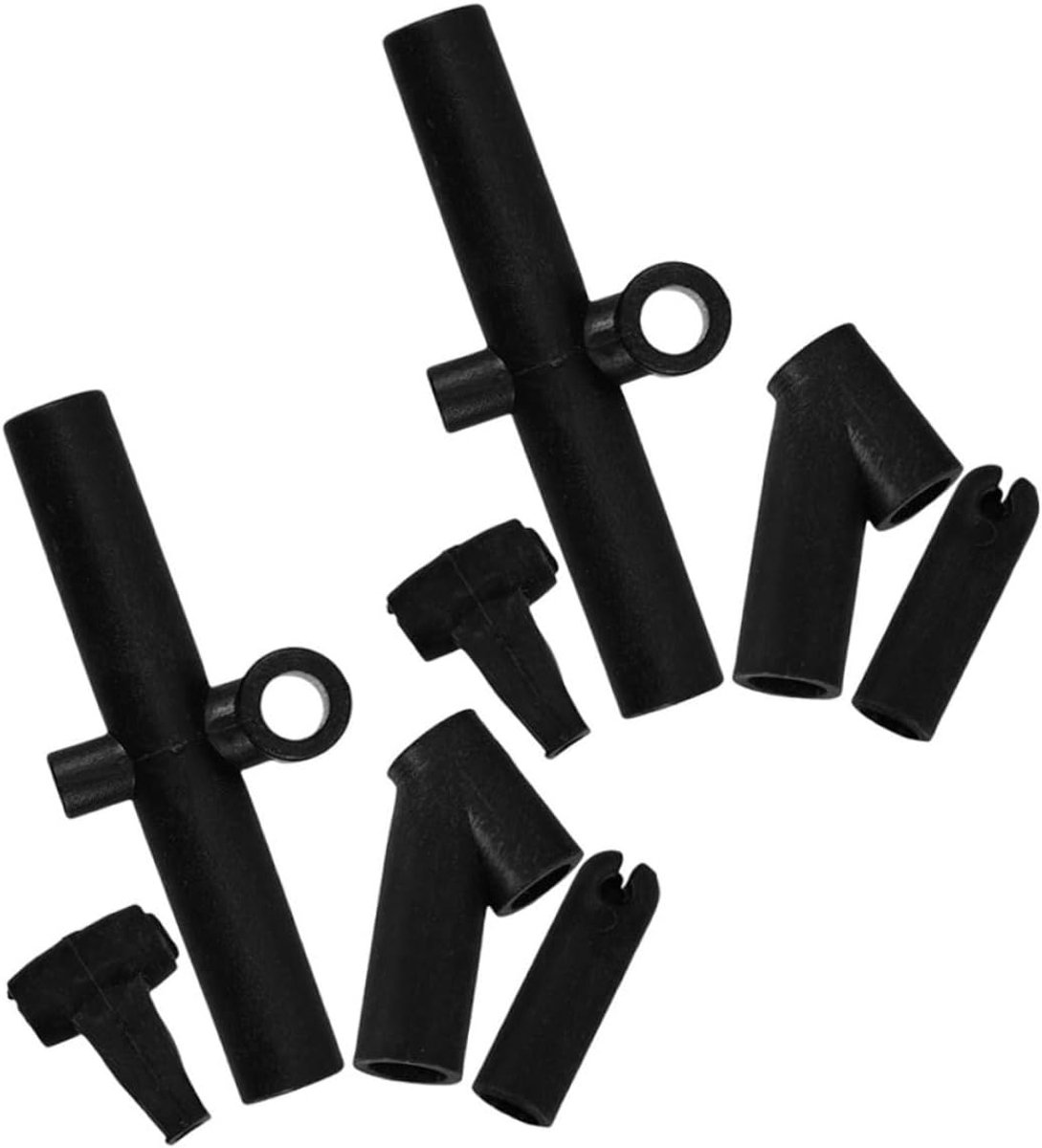 Vlieger Frame Connectoren - Vlieger Onderdelen - Vlieger Reparatie - Weerbestendig Plastic - 8 x 1.8 cm - Zwart