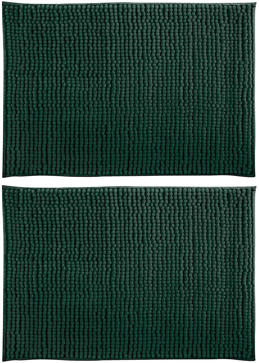 Omgoods - Set van 2 Antislip Badmatten 60 x 90 cm, Groen