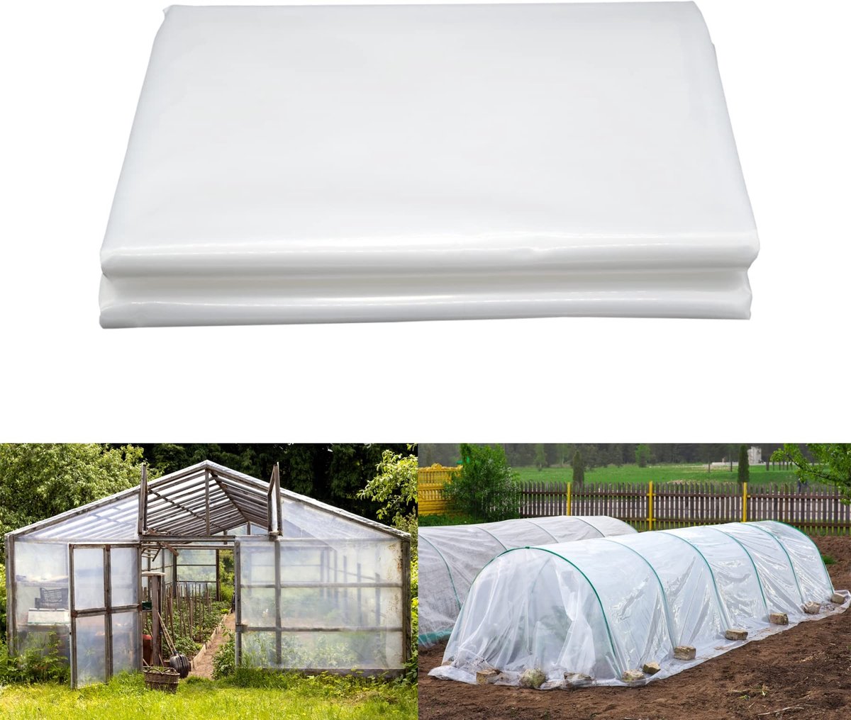 Omgoods - Transparante Pe Film 3 x 10 m voor Tuinbedden