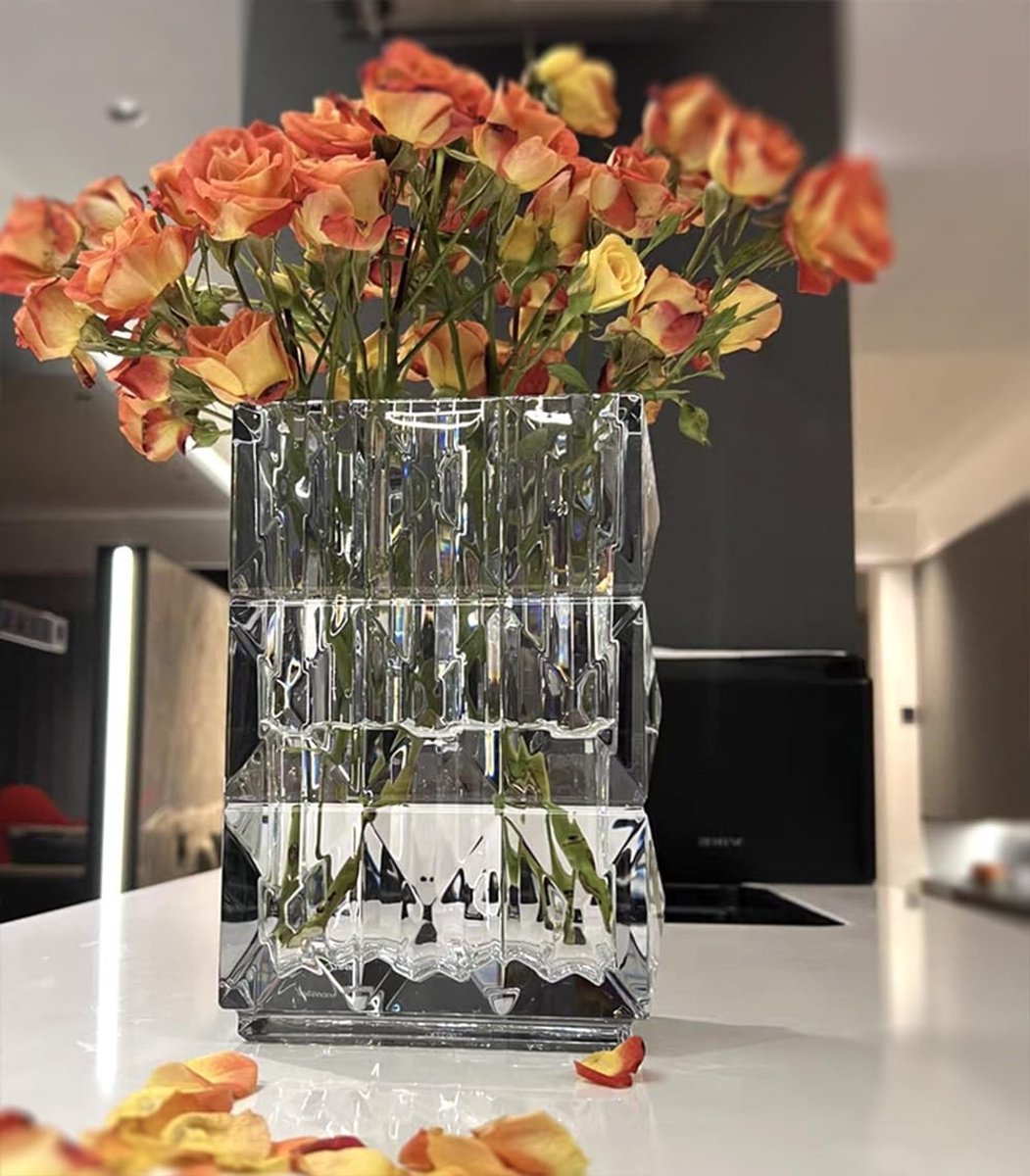 Omgoods - Kristalheldere Vaas voor Bloemen Decoratie