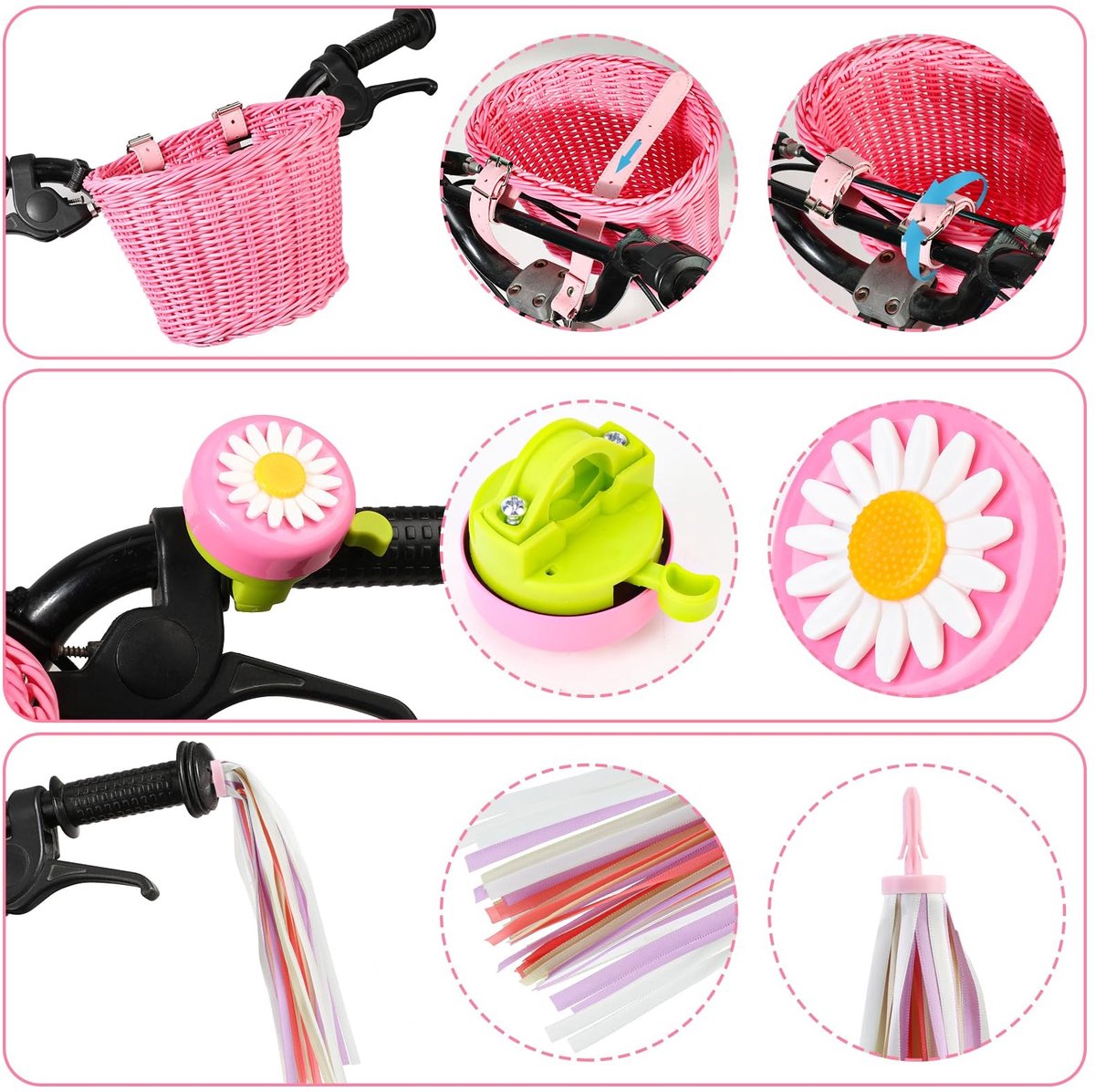 Omgoods - Kinderfiets Accessoire Set met Mand en Bel