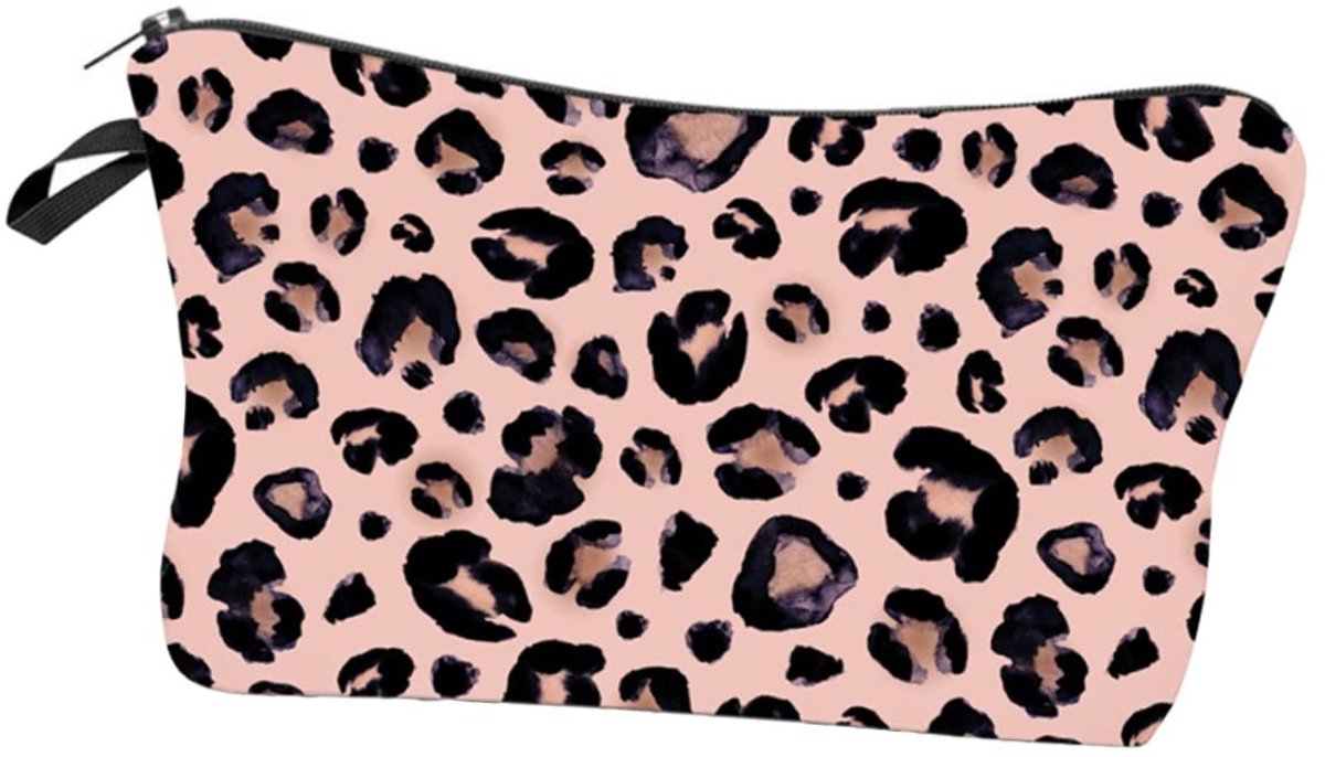 Omgoods- Make-Up Tas Luipaard - Draagbare Cosmetica Tas - Toilettas - Handbagage - Opbergtas - Compact Lichtgewicht