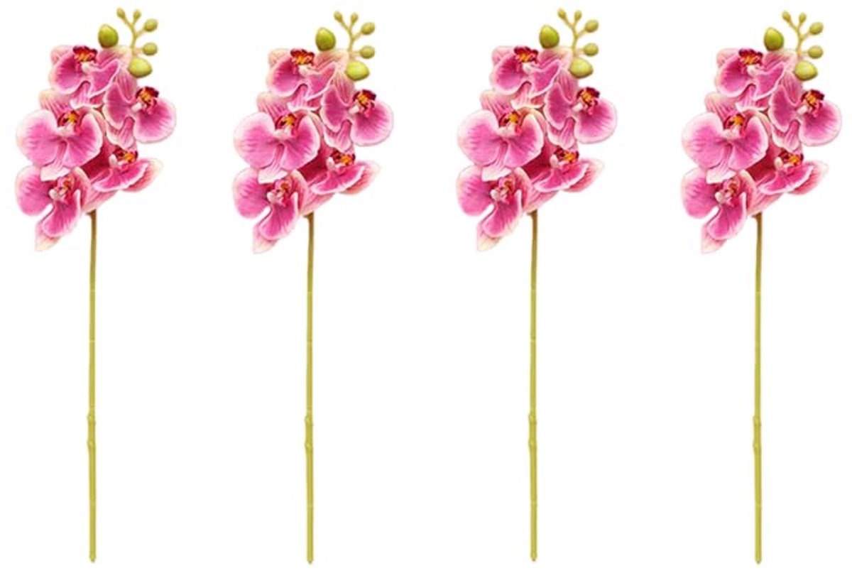 Omgoods - 4 Stuks Kunstmatige Orchideeën Takken - Real Touch Latex voor Decoratie