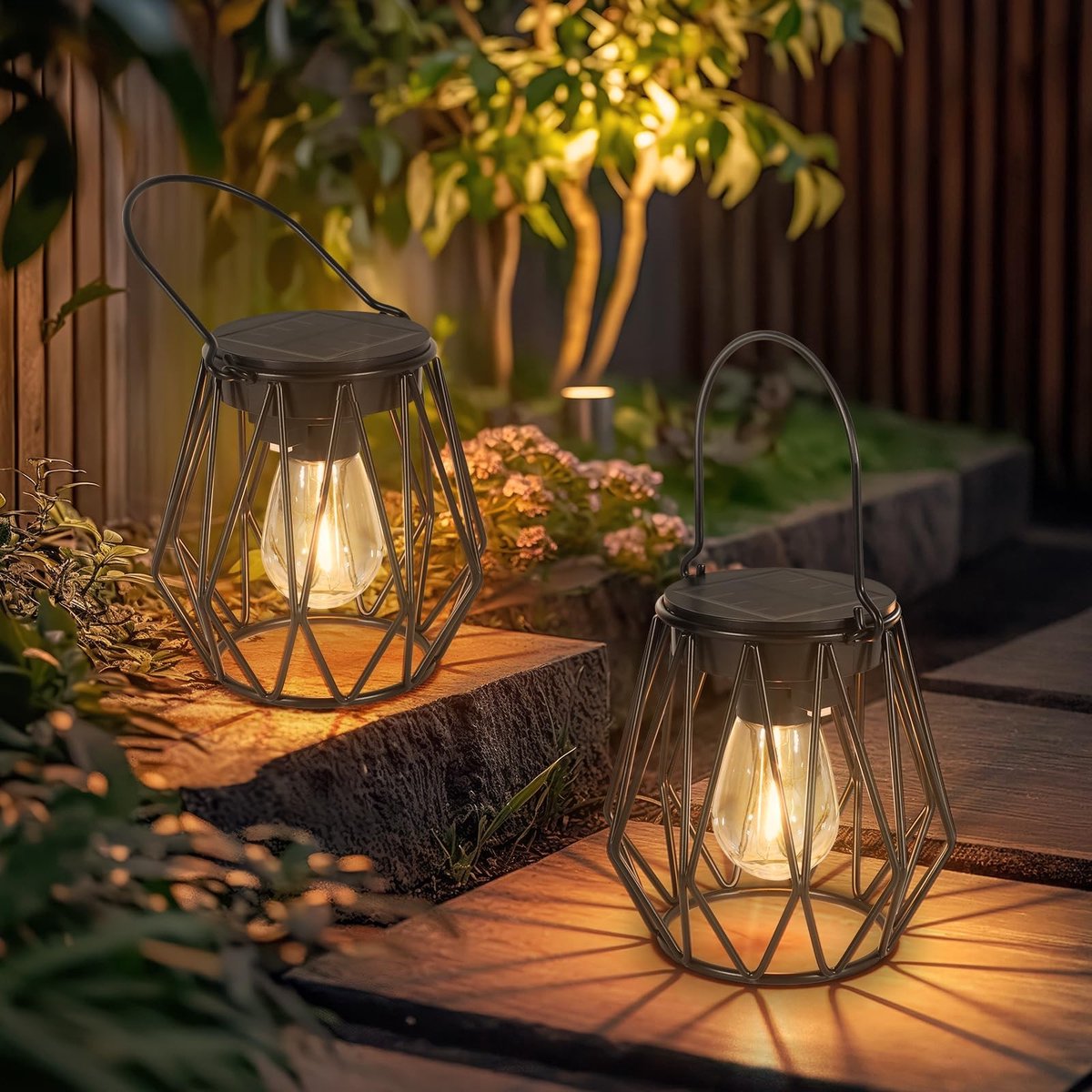 Omgoods - Buiten Solar Lantaarn met Retro Ontwerp