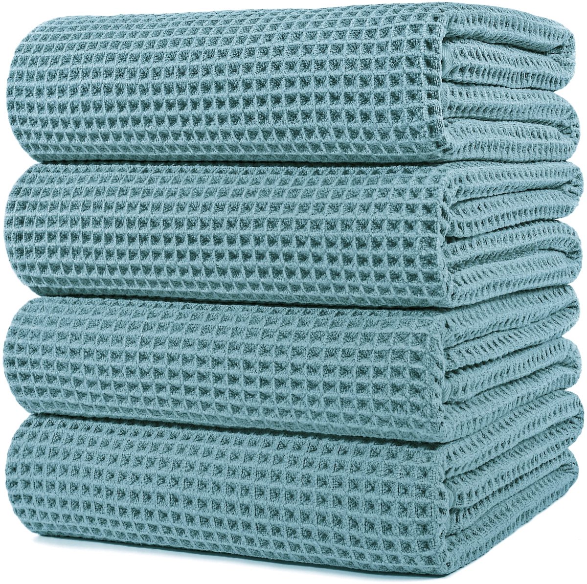 Omgoods - Set van 4 Microvezel Sneldrogende Badhanddoeken - 60 x 30 inch