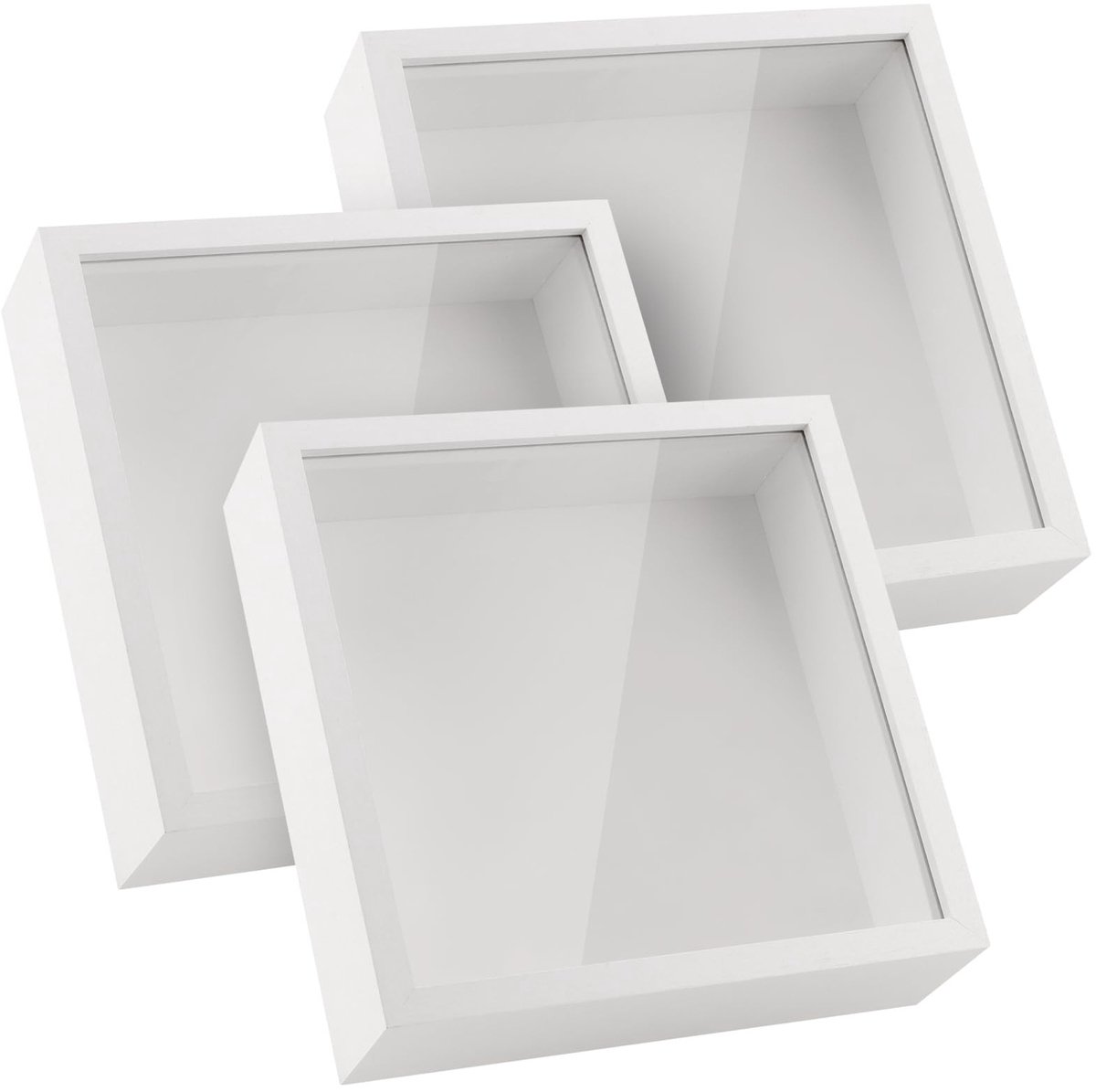 Omgoods - Set van 3 Witte 3D Schaduw Dozen voor Creatieve Displays