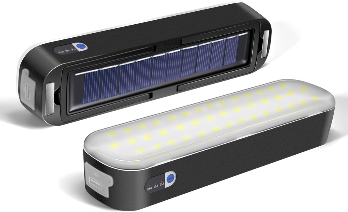 Omgoods - LED Solar Camping Lantaarn met Powerbank Functie - 6000mAh