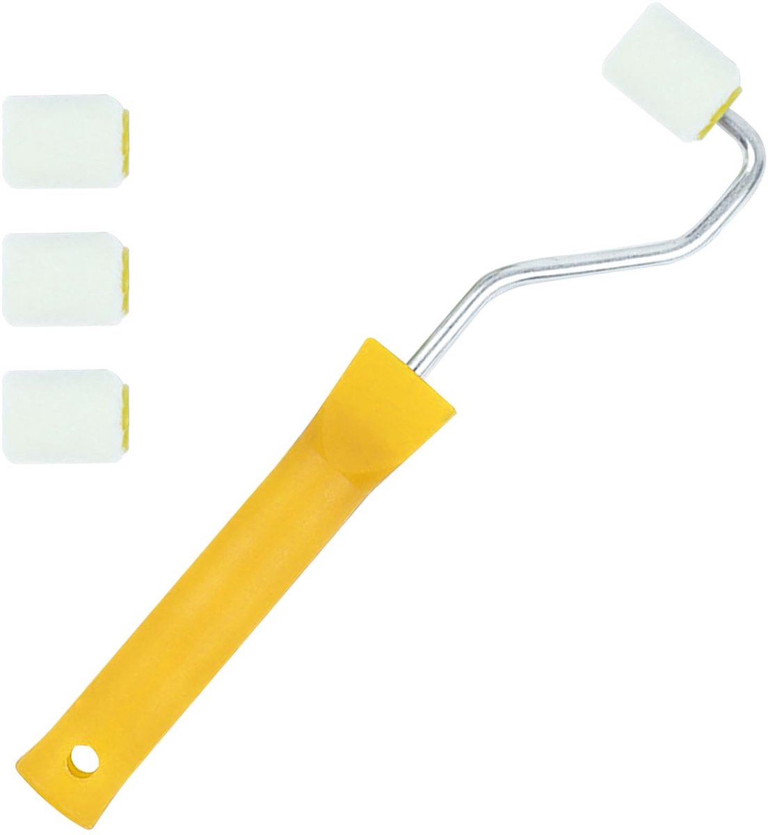 Omgoods - Mini Verf Roller Set met Handvat en 4 Verfkoppen