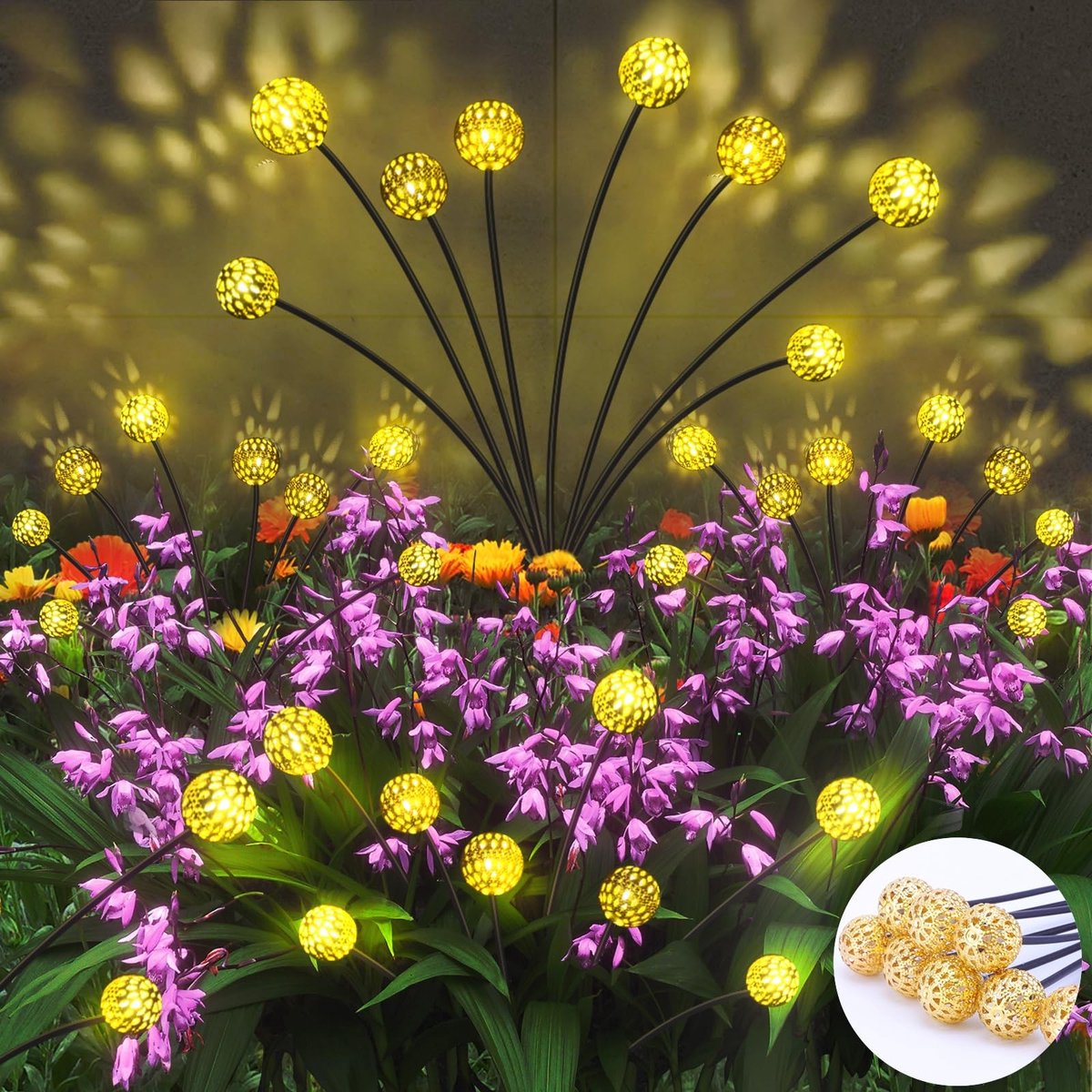 Omgoods - Set van 2 Zonne-Lampen voor Tuin met LED