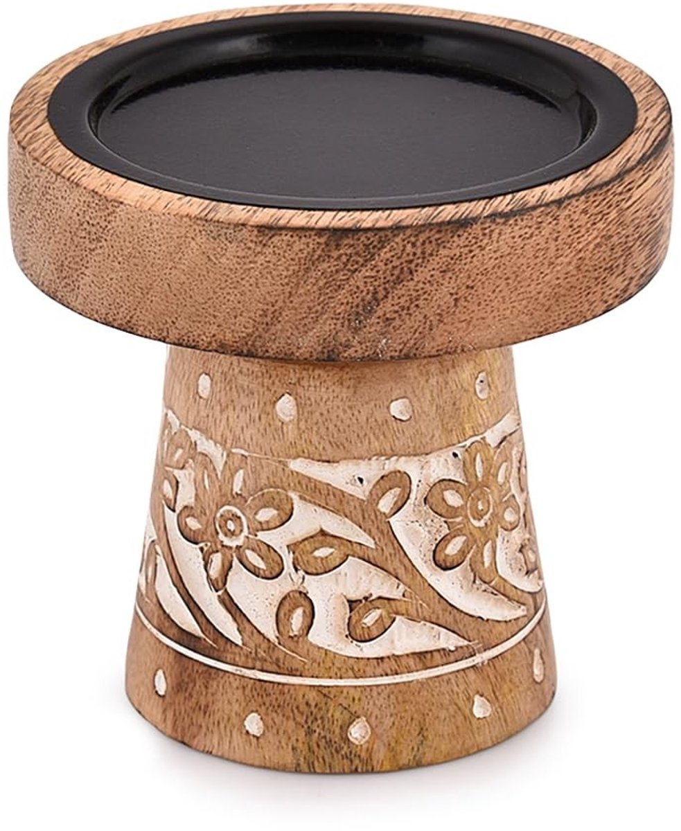 Omgoods - Mangohouten Kandelaars voor Bruiloft en Tafel Decoratie