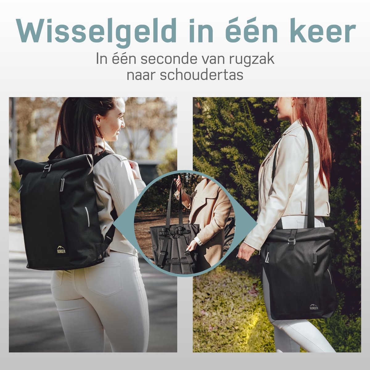 Omgoods - Lifestyle Fietstas met Uitneembare Laptoptas en 28 Liter Capaciteit