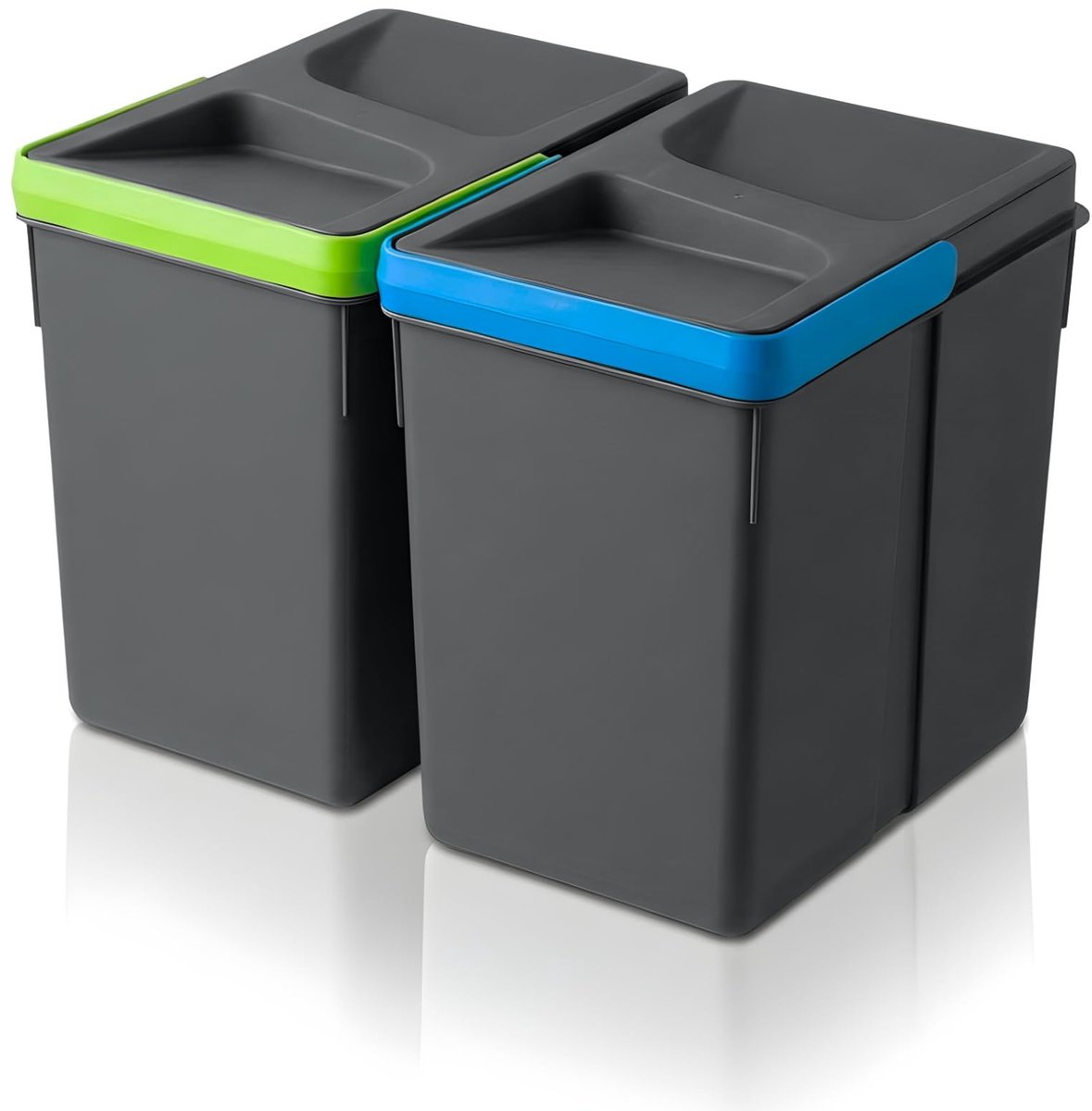 Omgoods - Set van 2 Geurvrije Compostbakken met Deksel 5 Liter