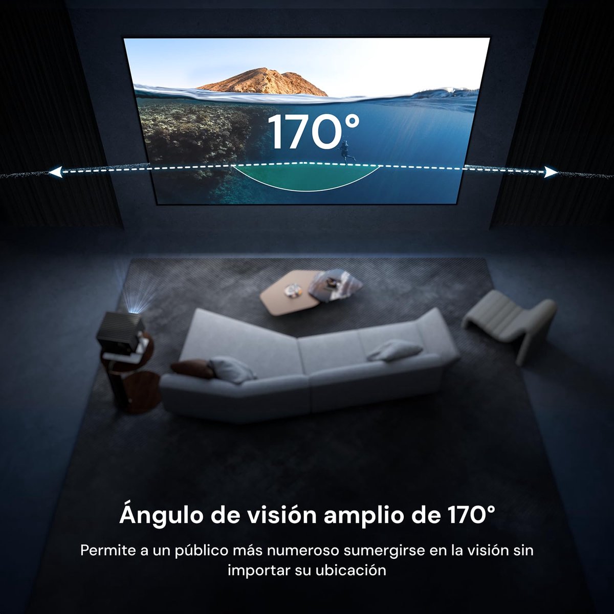 SnelShoppen - 150 Inch Valerion Vast Frame Projectiescherm - 4K/8K Ultra HD - 1,3 dB Piekversterking - 80% Beeldkwaliteitverbetering - Geschikt voor 3