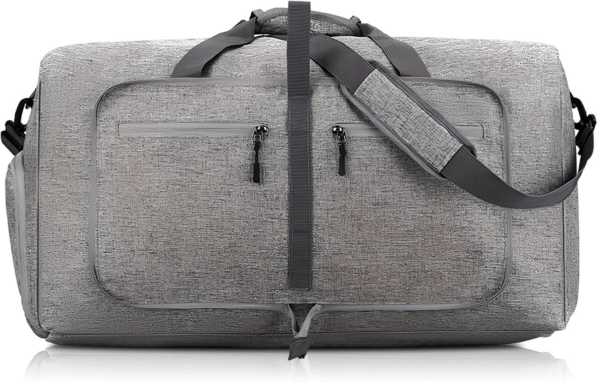 SnelShoppen - Grote Capaciteit Vouwbare Reisbagage 60L Elegante Reisbag met Schoencompartiment voor Mannen en Vrouwen Sporttas Luggage Vakantie Gymtas