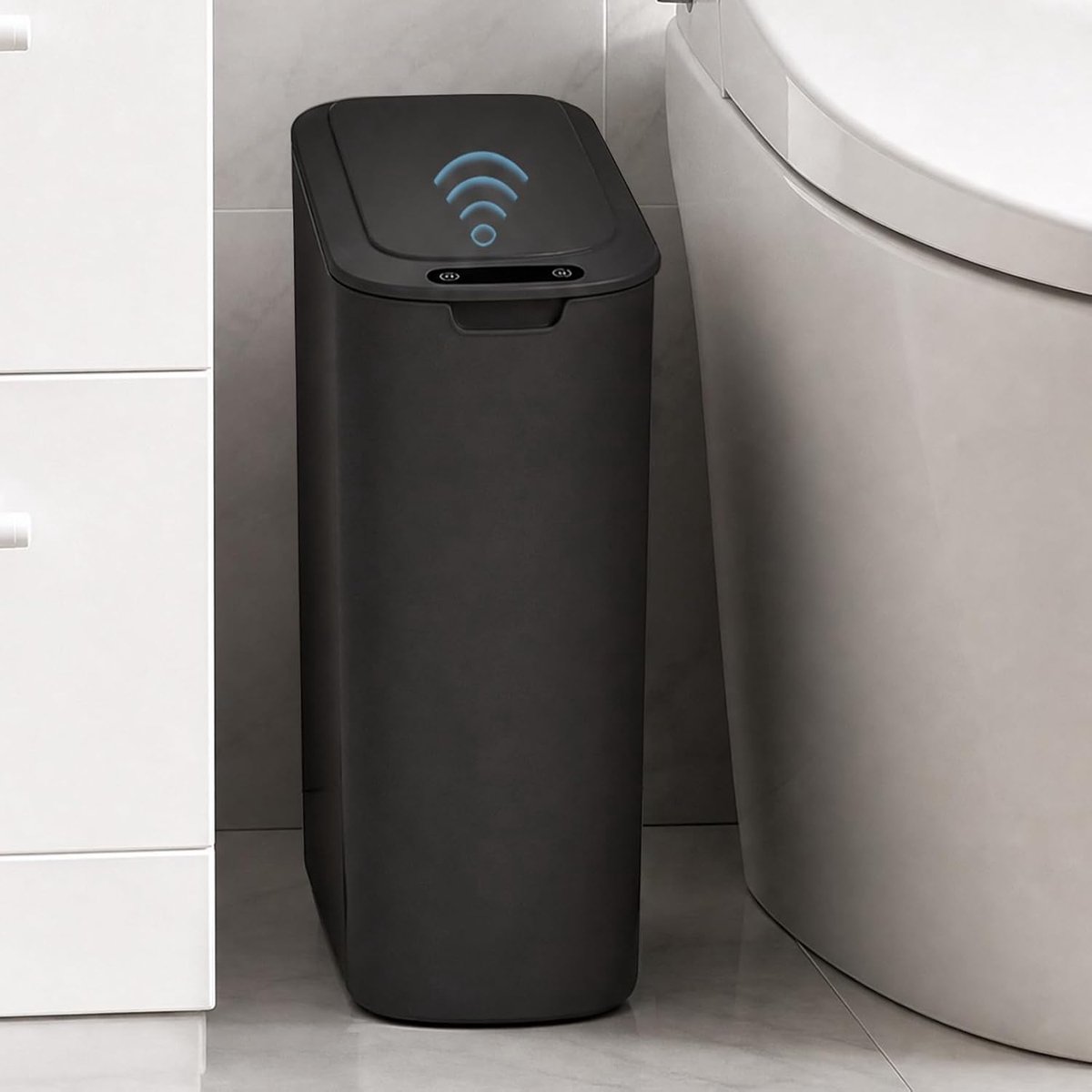 SnelShoppen - Automatische Afvalbak met Sensor, 25 Liter, Contactloze Prullenbak met Zachte Sluiting, Slimme Plastic Afvalemmer voor Keuken, Badkamer