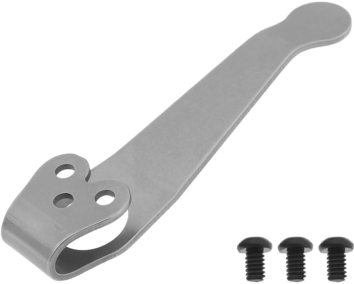 1 Piece Enhanced Deep Carrier Clip with 2-56UNC Screws, Portable Hip Clips, Compatible with Spyderco C81 C10 C11 - ShopVlot
