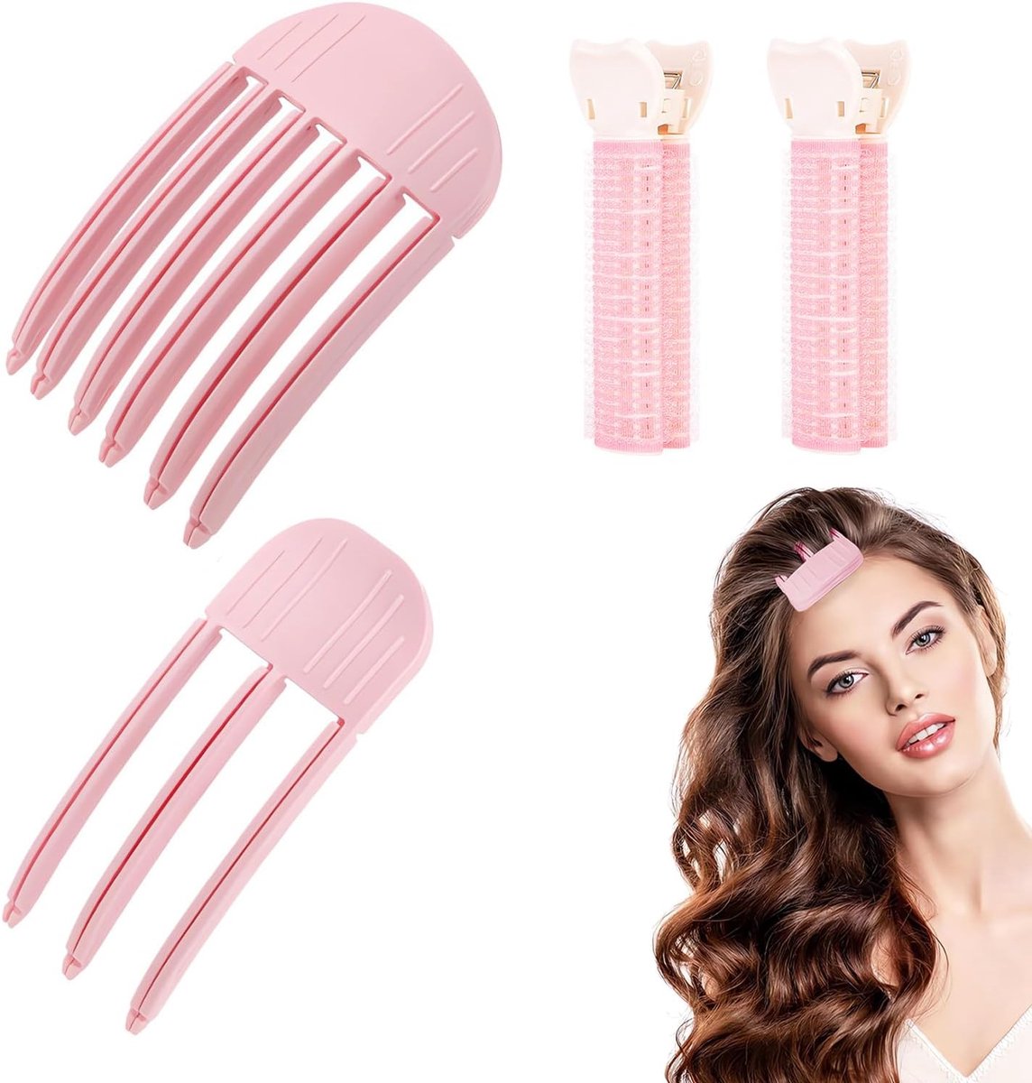 Volume Haarclips 4 Stuks - Haarwortels - Voor Fluffy Bangs en Hoge Kapsels - Eenvoudig Stijlen - ShopVlot