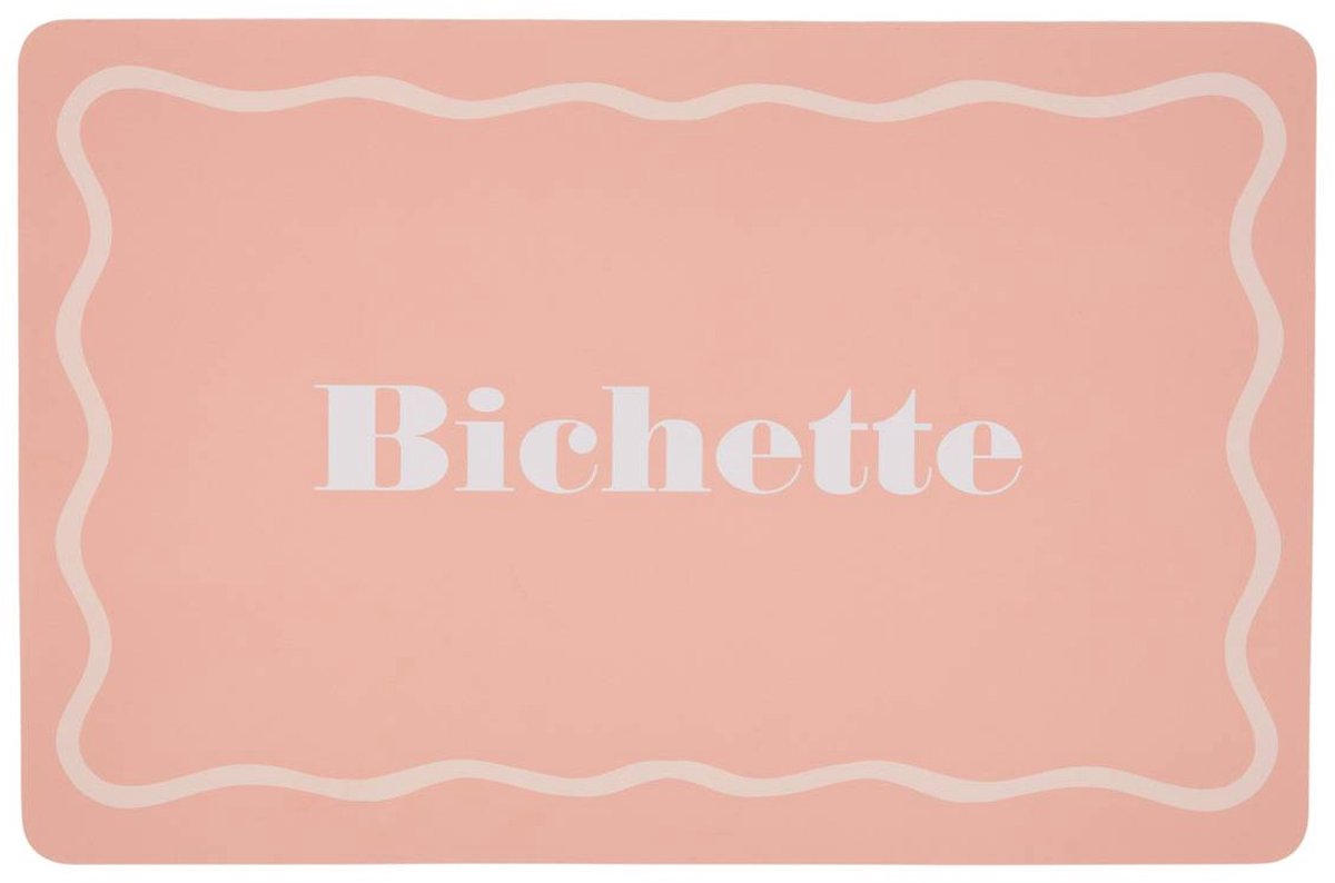 Set de table rectangulaire Bichette 30x45cm rose