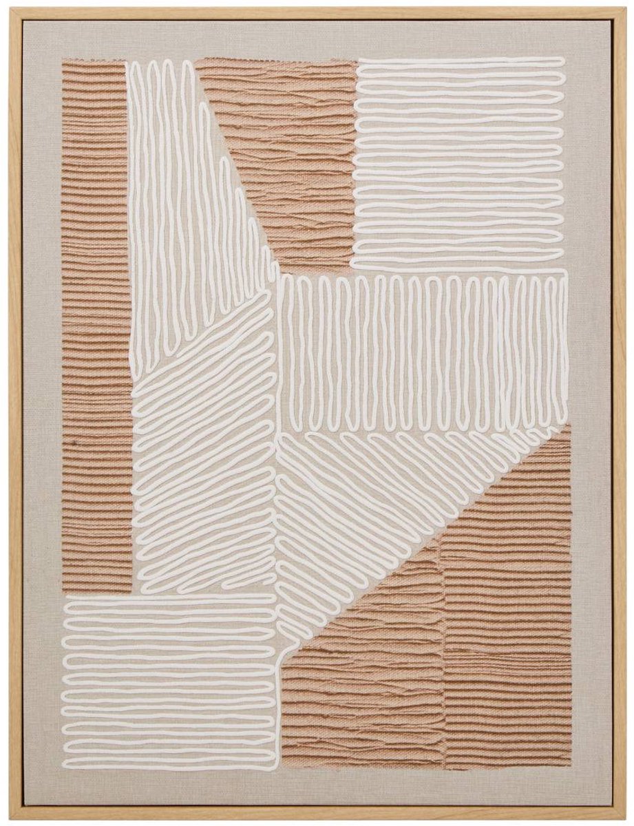 Ingelijst schilderij met abstracte motieven BAKA