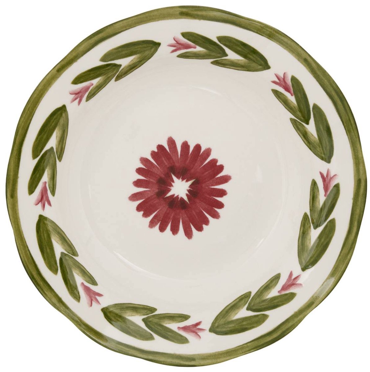 Lot de 6 assiettes creuses Mona ronde D.22,3cm vert
