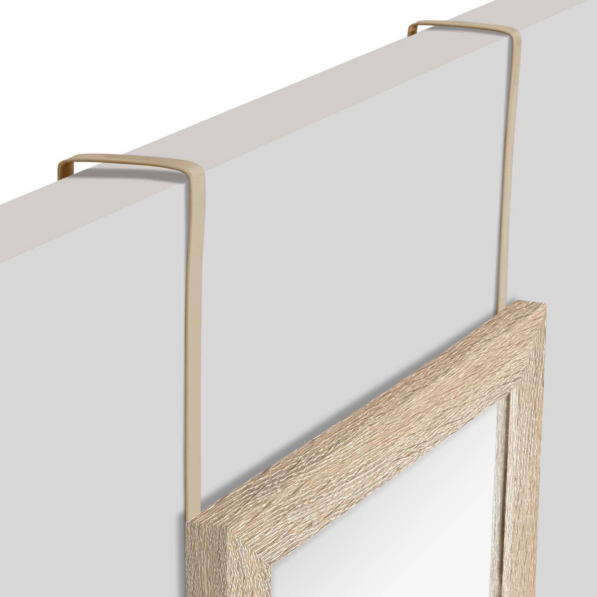 Houten deurspiegel 35x109 cm