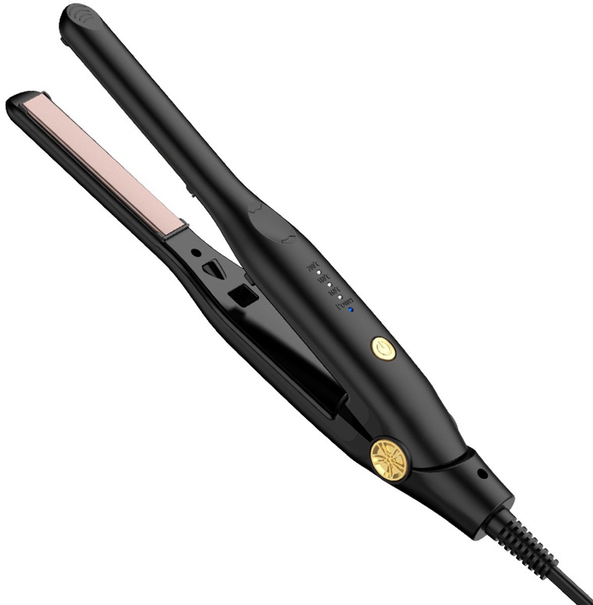 Mini-stijltang, 2-in-1, krultang, PTC-verwarmingselement, 160-200 °C, smalle plaat voor kort haar of mannenhaar, professionele haarschade te verminderen