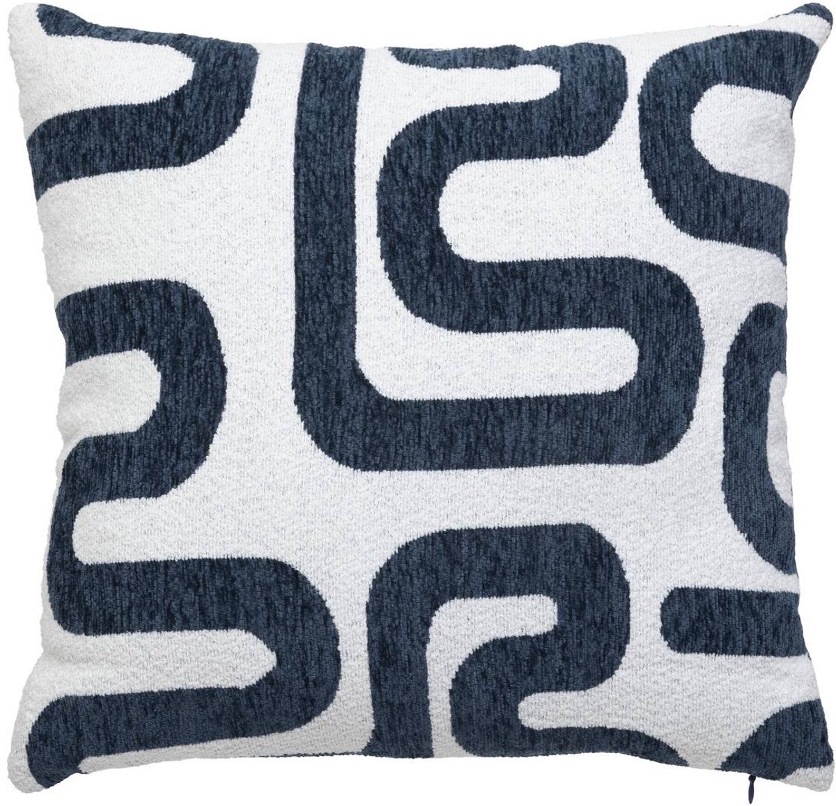 Kussen met afneembare hoes van jacquard-chenille SAFINA