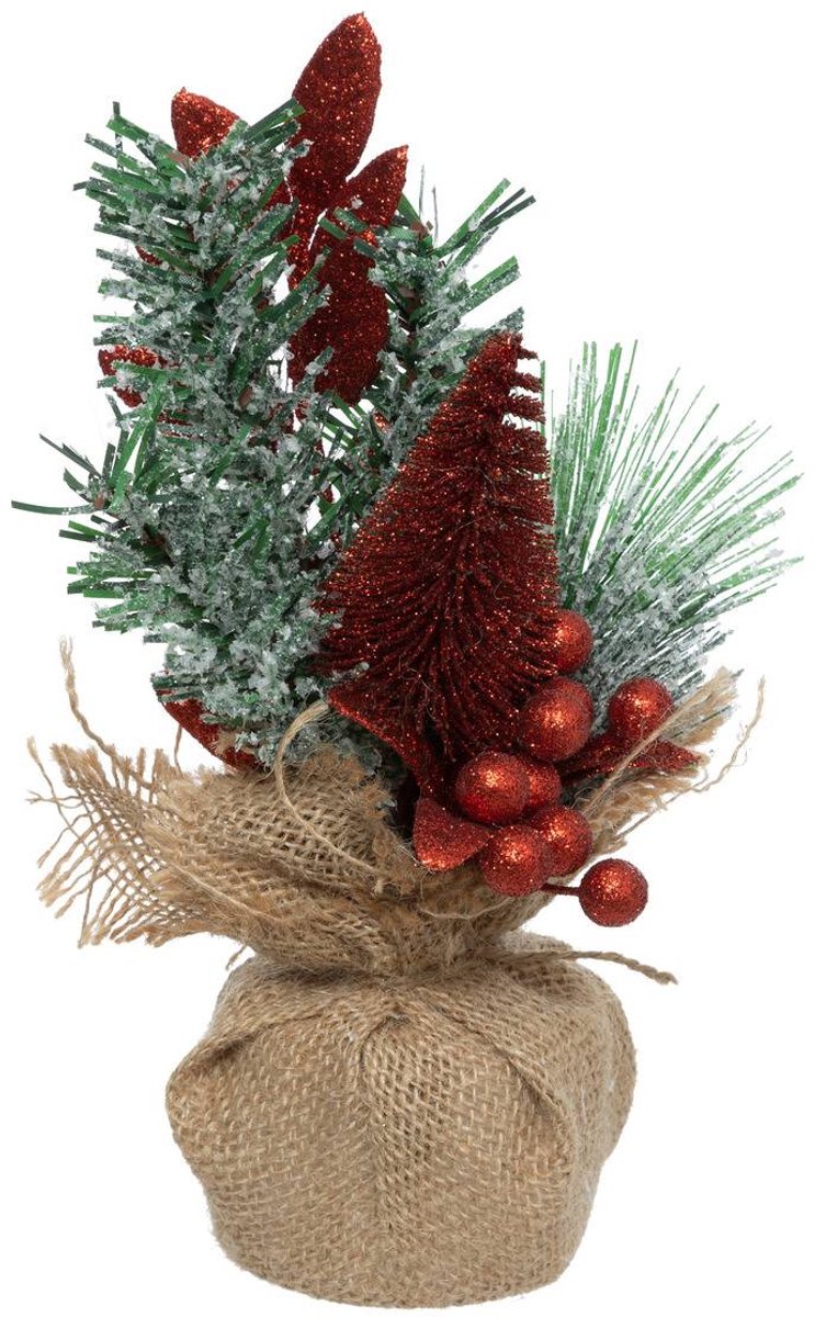 Composition sapin pailletté H24cm